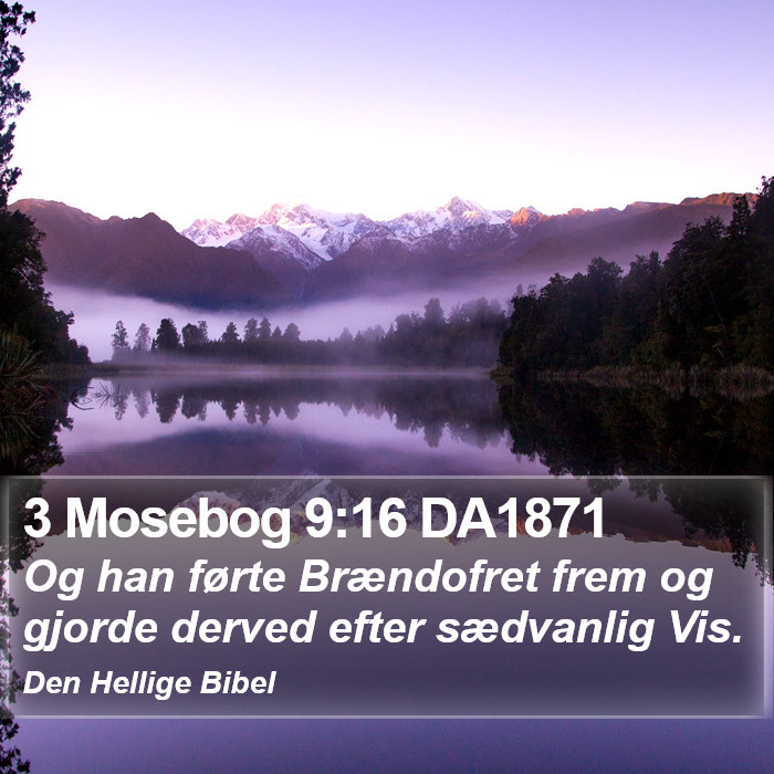 3 Mosebog 9:16 DA1871 Bible Study