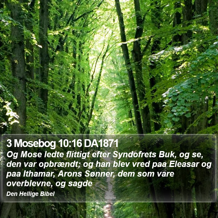 3 Mosebog 10:16 DA1871 Bible Study