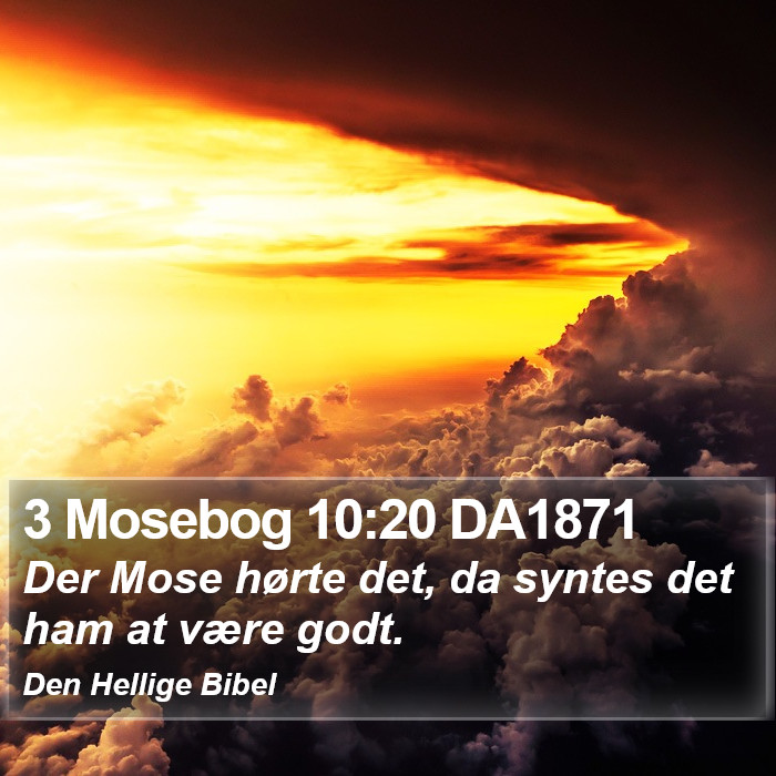 3 Mosebog 10:20 DA1871 Bible Study
