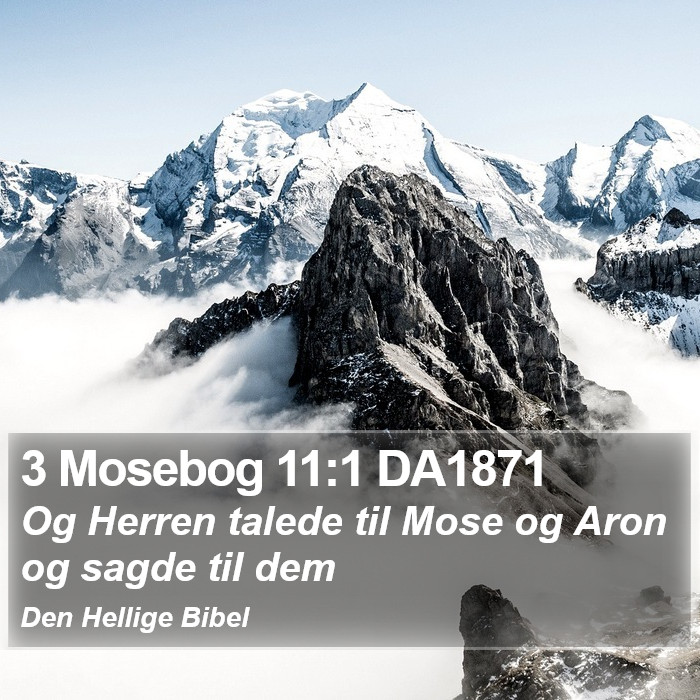 3 Mosebog 11:1 DA1871 Bible Study