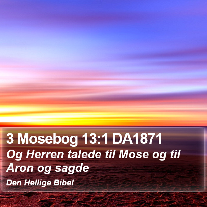 3 Mosebog 13:1 DA1871 Bible Study