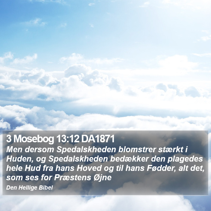 3 Mosebog 13:12 DA1871 Bible Study