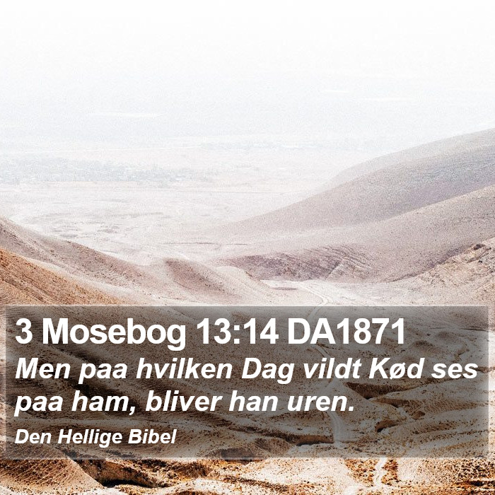 3 Mosebog 13:14 DA1871 Bible Study