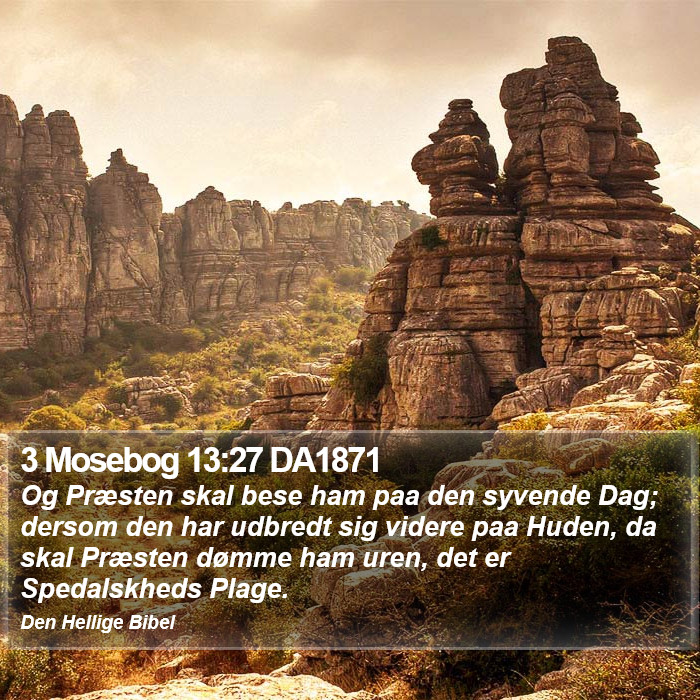 3 Mosebog 13:27 DA1871 Bible Study