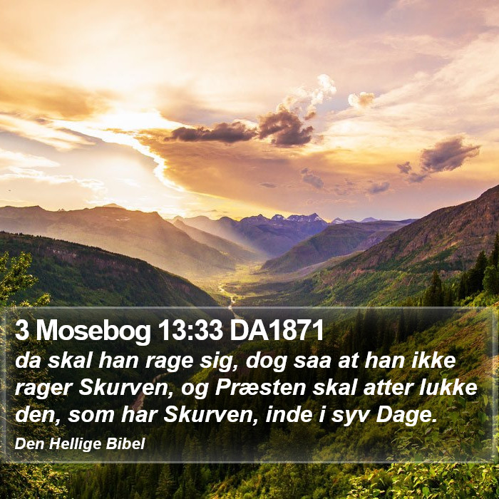 3 Mosebog 13:33 DA1871 Bible Study