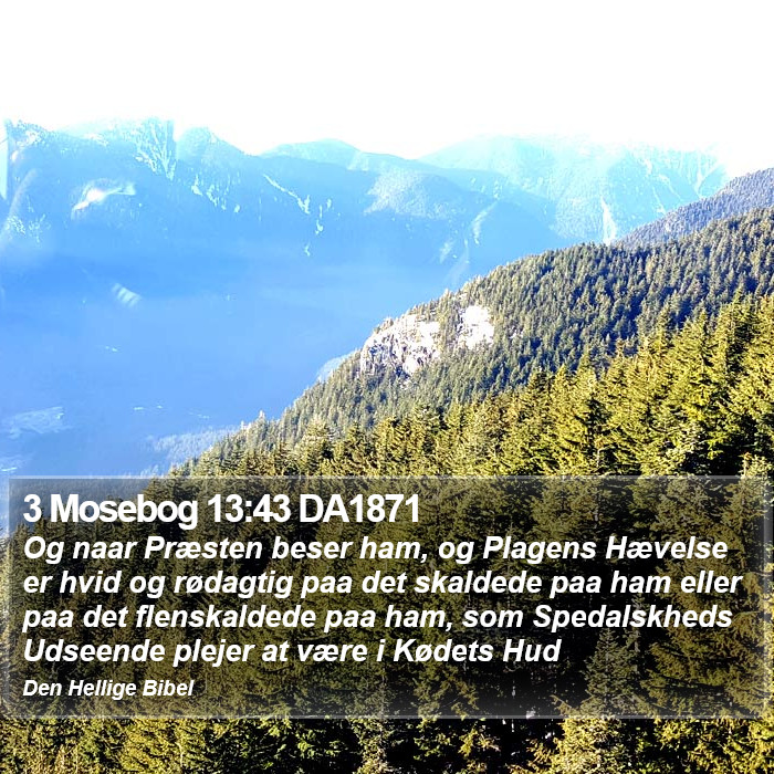 3 Mosebog 13:43 DA1871 Bible Study