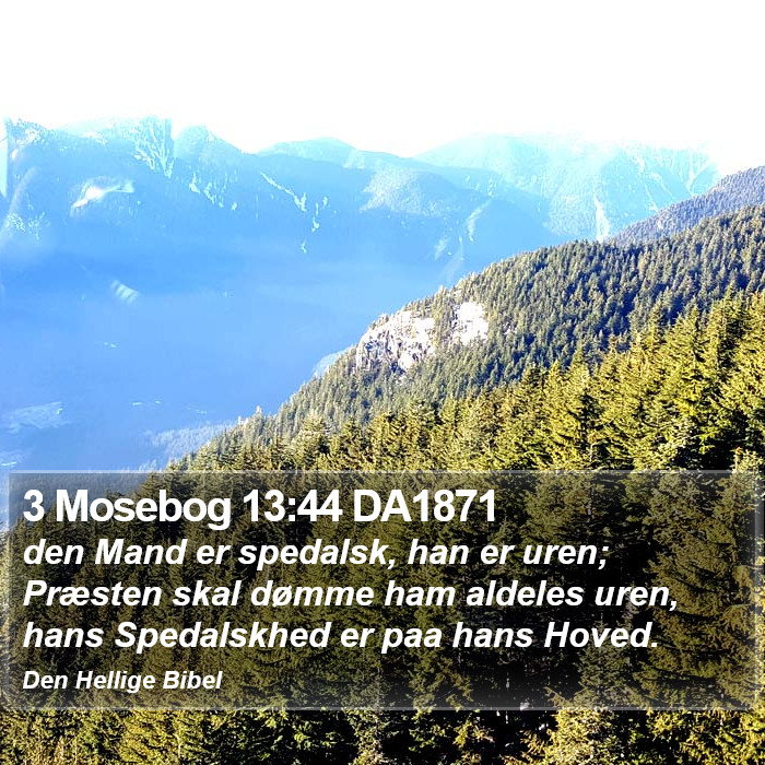 3 Mosebog 13:44 DA1871 Bible Study