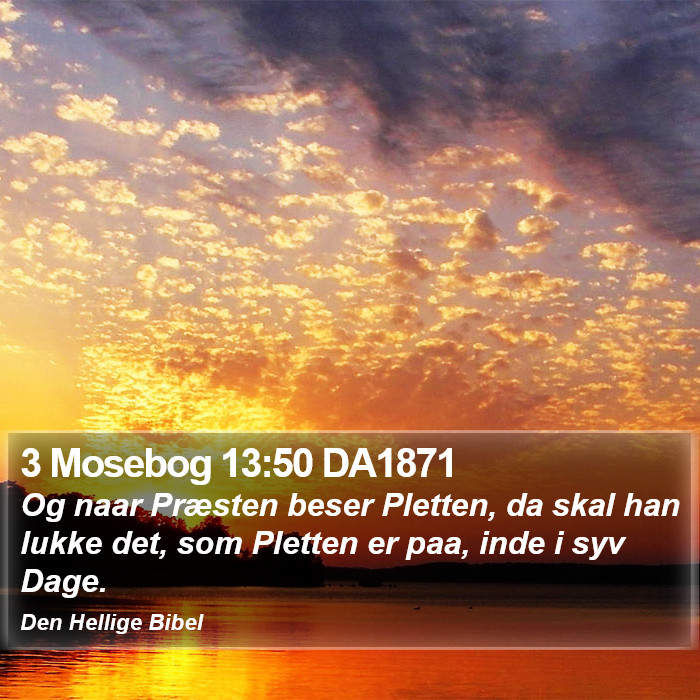 3 Mosebog 13:50 DA1871 Bible Study