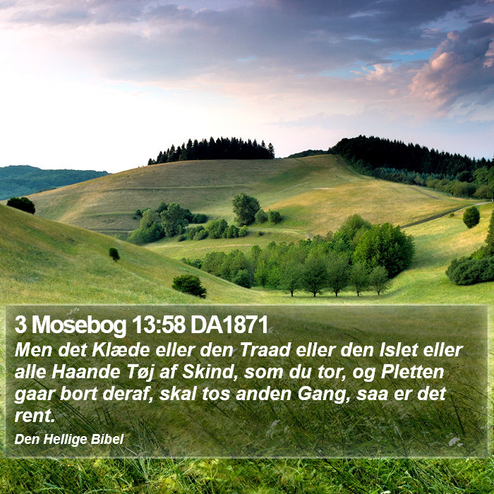 3 Mosebog 13:58 DA1871 Bible Study