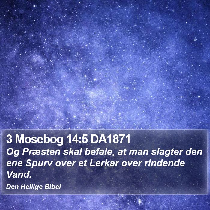 3 Mosebog 14:5 DA1871 Bible Study