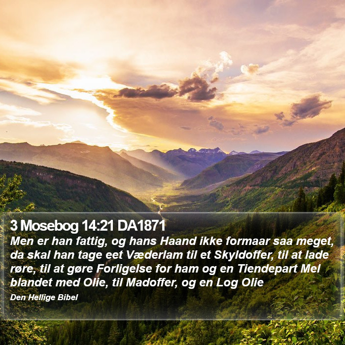 3 Mosebog 14:21 DA1871 Bible Study