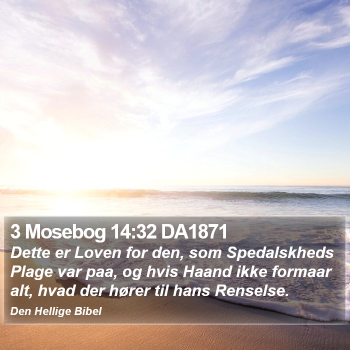 3 Mosebog 14:32 DA1871 Bible Study