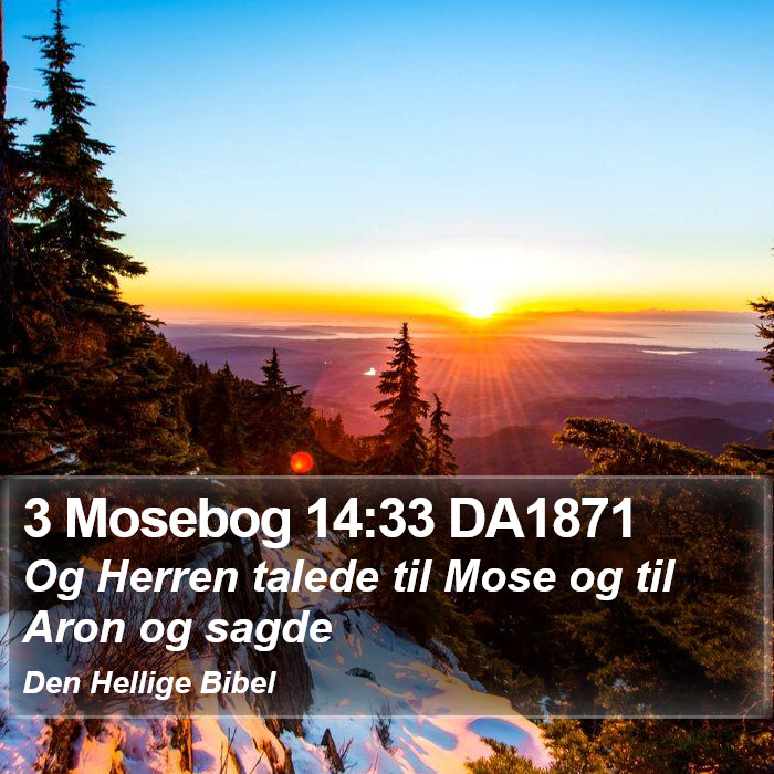 3 Mosebog 14:33 DA1871 Bible Study