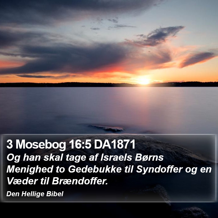 3 Mosebog 16:5 DA1871 Bible Study