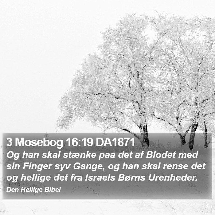 3 Mosebog 16:19 DA1871 Bible Study