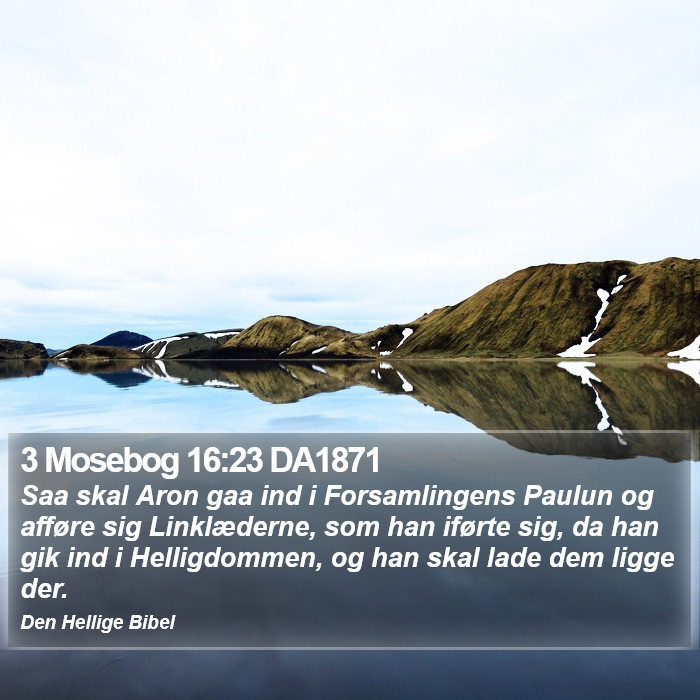 3 Mosebog 16:23 DA1871 Bible Study