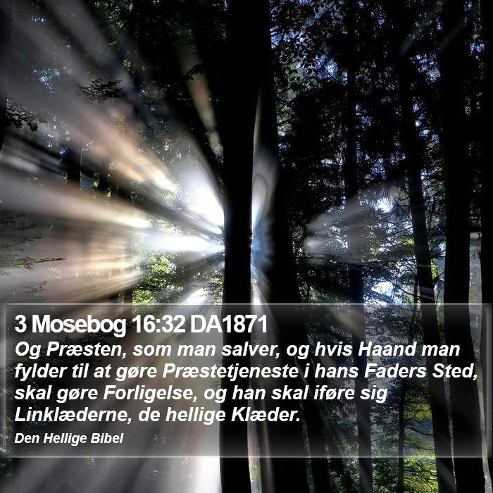 3 Mosebog 16:32 DA1871 Bible Study