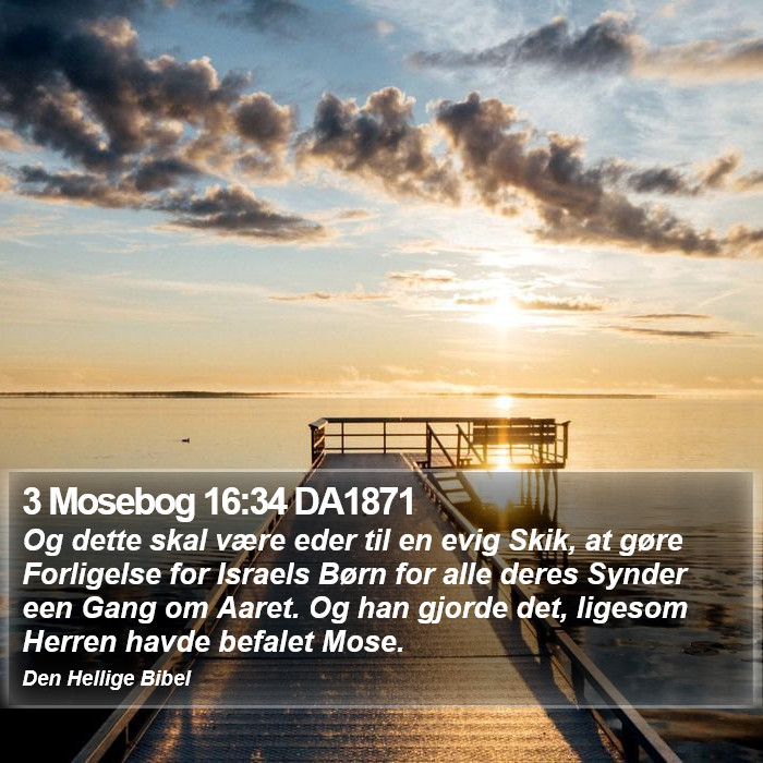 3 Mosebog 16:34 DA1871 Bible Study