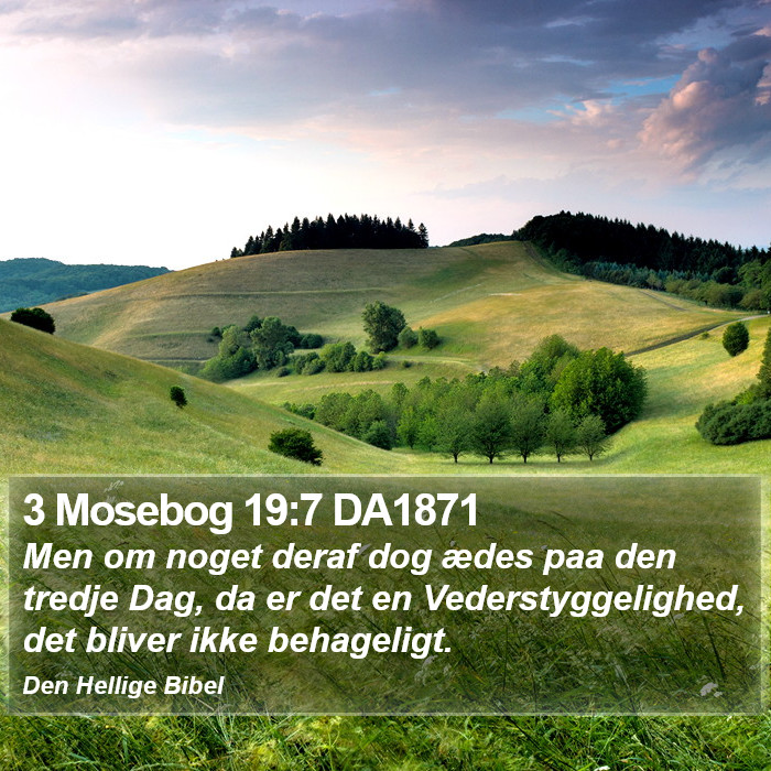 3 Mosebog 19:7 DA1871 Bible Study