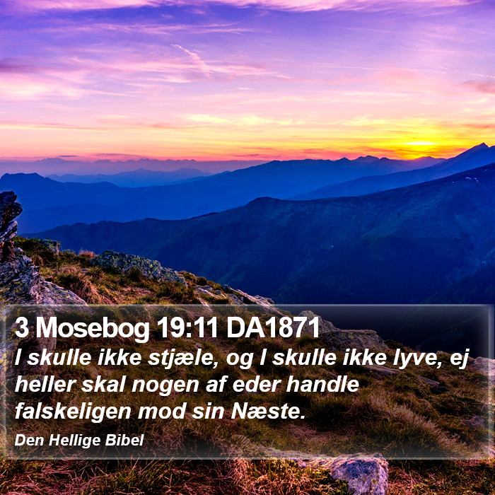 3 Mosebog 19:11 DA1871 Bible Study