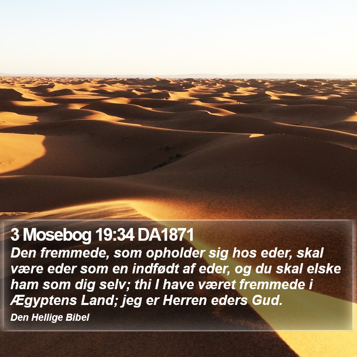 3 Mosebog 19:34 DA1871 Bible Study