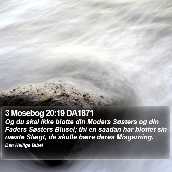 3 Mosebog 20:19 DA1871 Bible Study