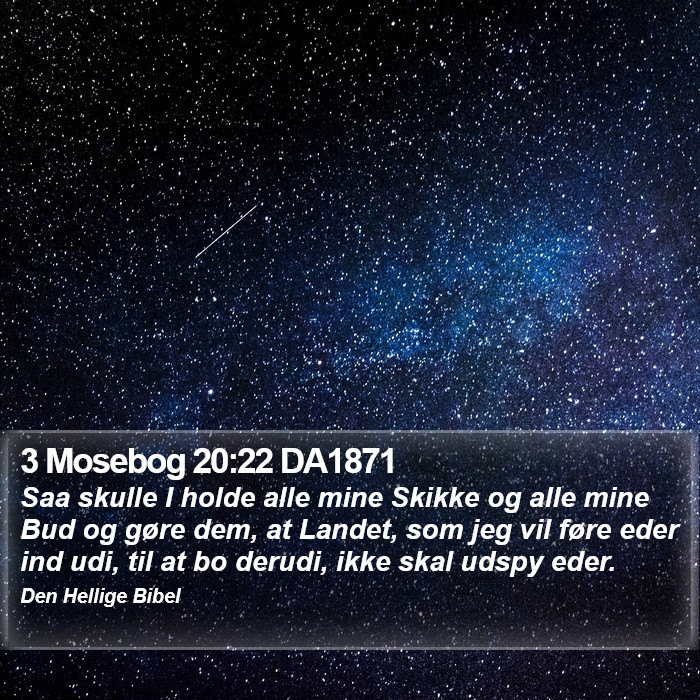 3 Mosebog 20:22 DA1871 Bible Study