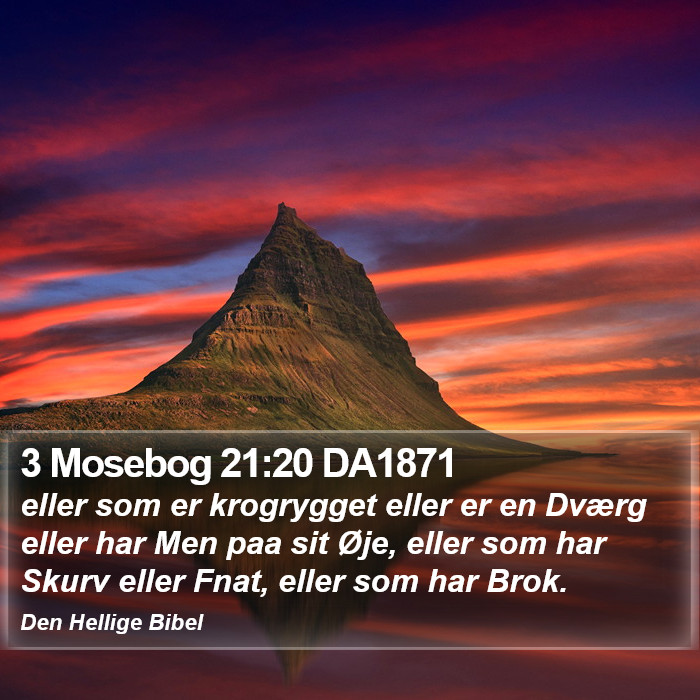 3 Mosebog 21:20 DA1871 Bible Study