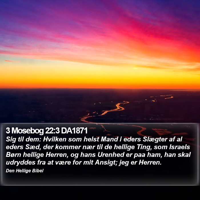 3 Mosebog 22:3 DA1871 Bible Study