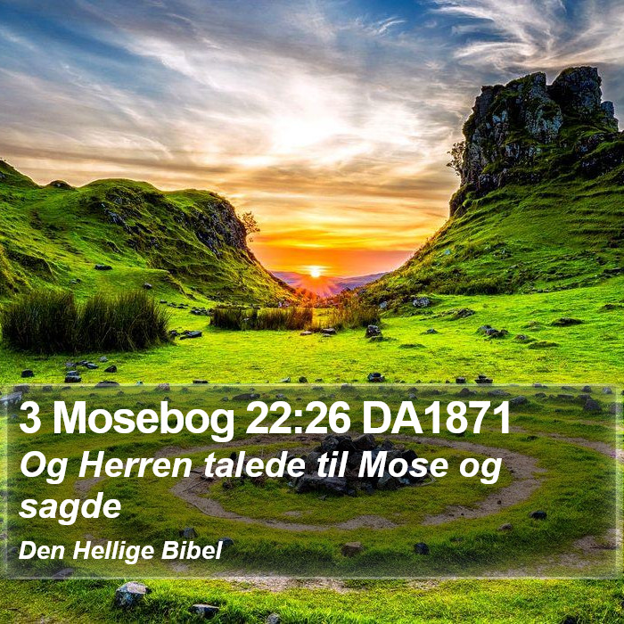 3 Mosebog 22:26 DA1871 Bible Study