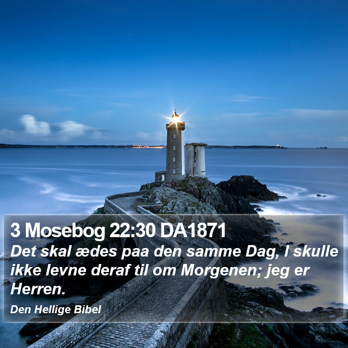 3 Mosebog 22:30 DA1871 Bible Study