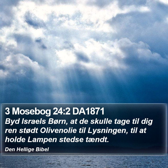 3 Mosebog 24:2 DA1871 Bible Study