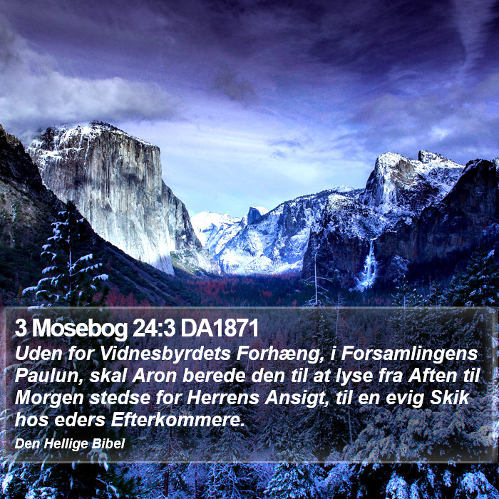 3 Mosebog 24:3 DA1871 Bible Study