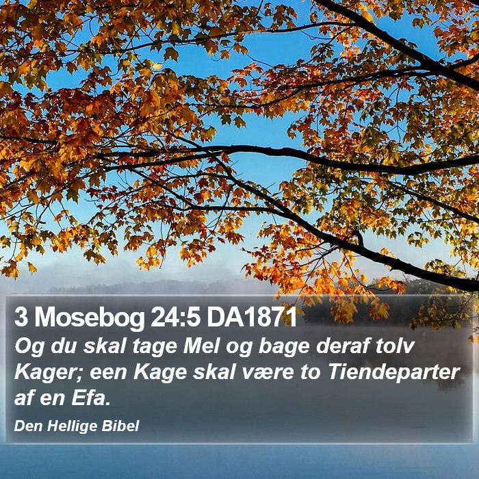 3 Mosebog 24:5 DA1871 Bible Study