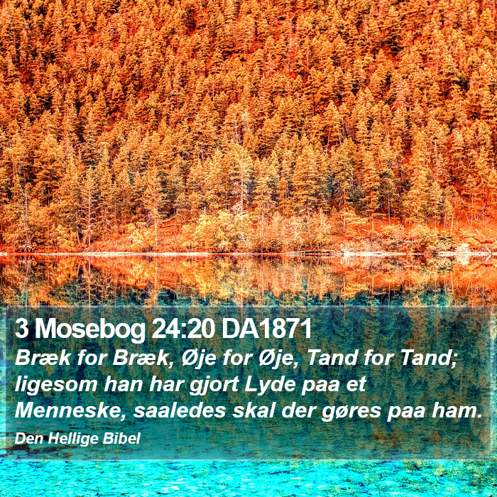 3 Mosebog 24:20 DA1871 Bible Study