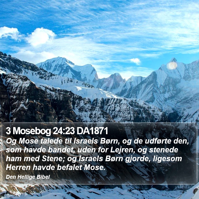 3 Mosebog 24:23 DA1871 Bible Study