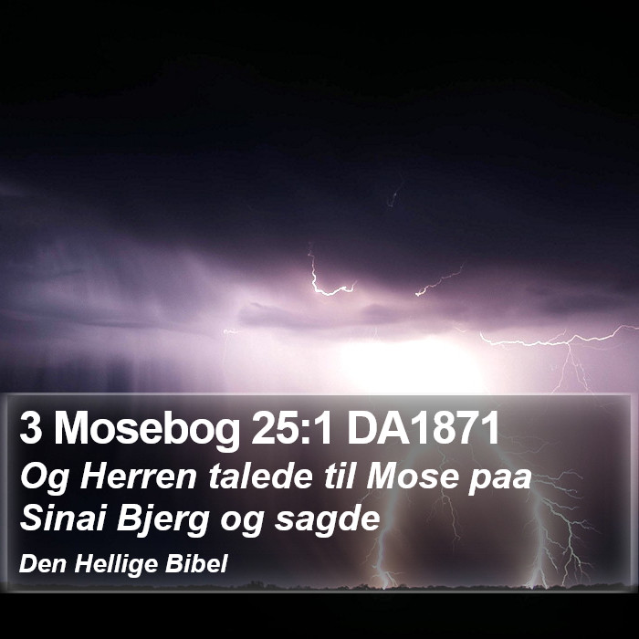 3 Mosebog 25:1 DA1871 Bible Study