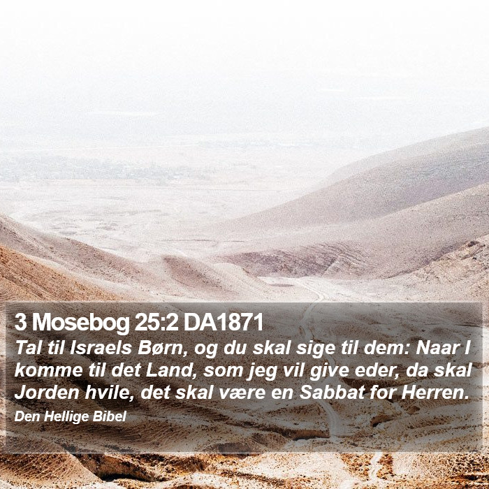 3 Mosebog 25:2 DA1871 Bible Study