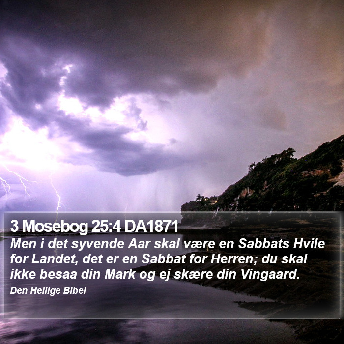 3 Mosebog 25:4 DA1871 Bible Study