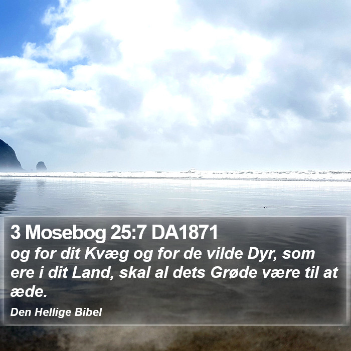 3 Mosebog 25:7 DA1871 Bible Study