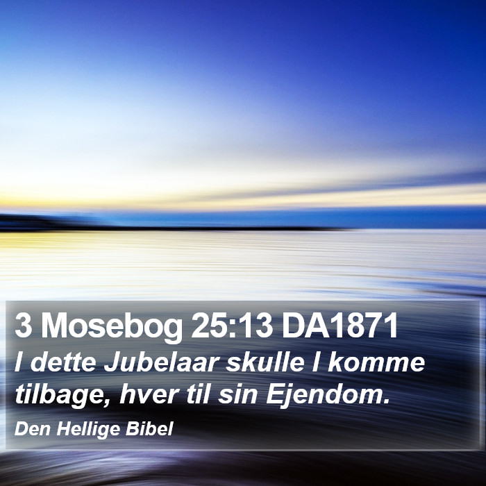3 Mosebog 25:13 DA1871 Bible Study