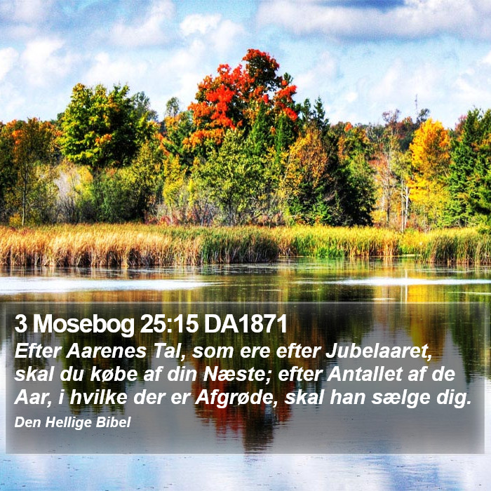 3 Mosebog 25:15 DA1871 Bible Study