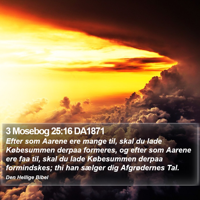 3 Mosebog 25:16 DA1871 Bible Study