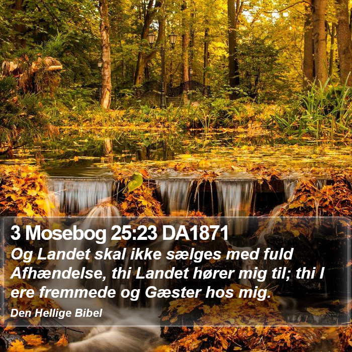 3 Mosebog 25:23 DA1871 Bible Study