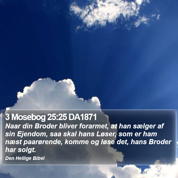 3 Mosebog 25:25 DA1871 Bible Study