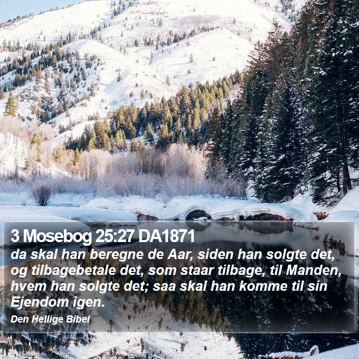 3 Mosebog 25:27 DA1871 Bible Study