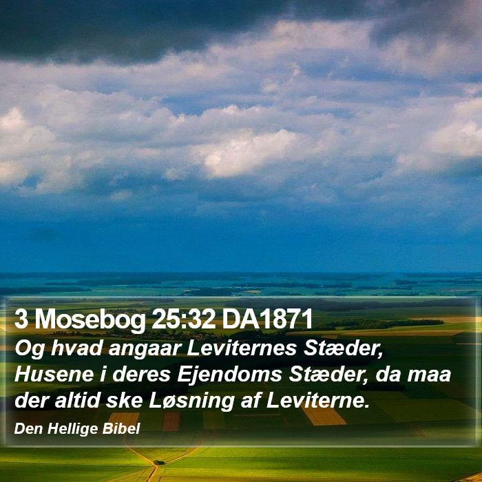 3 Mosebog 25:32 DA1871 Bible Study