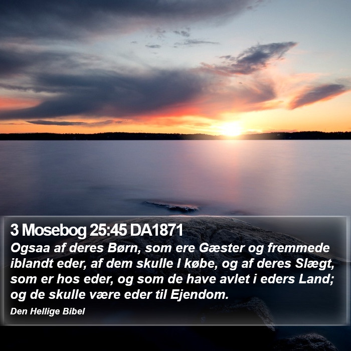 3 Mosebog 25:45 DA1871 Bible Study