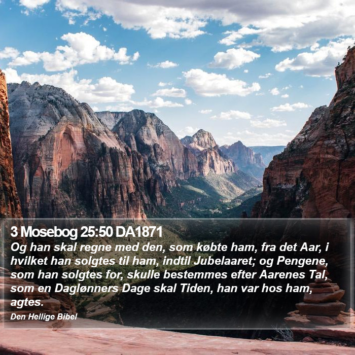 3 Mosebog 25:50 DA1871 Bible Study