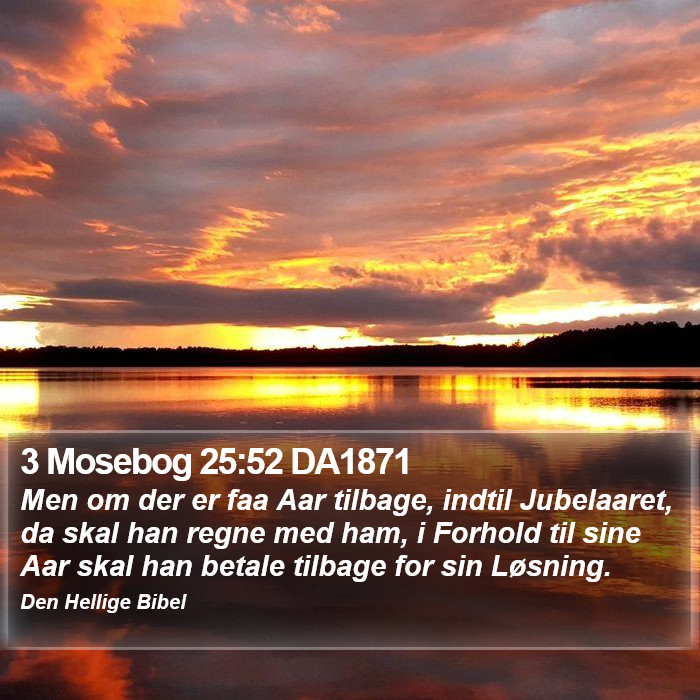 3 Mosebog 25:52 DA1871 Bible Study